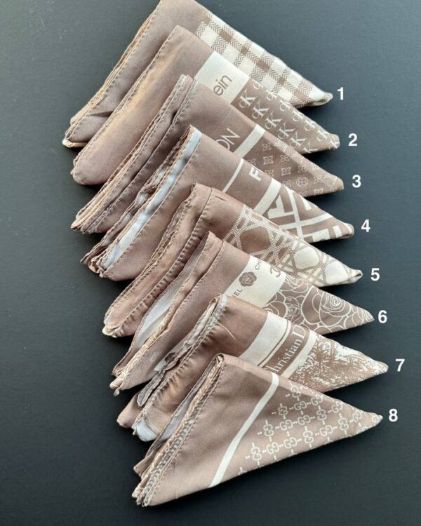 مینی اسکارف نخی پنبه کرم (جین 8 تایی کد 740)