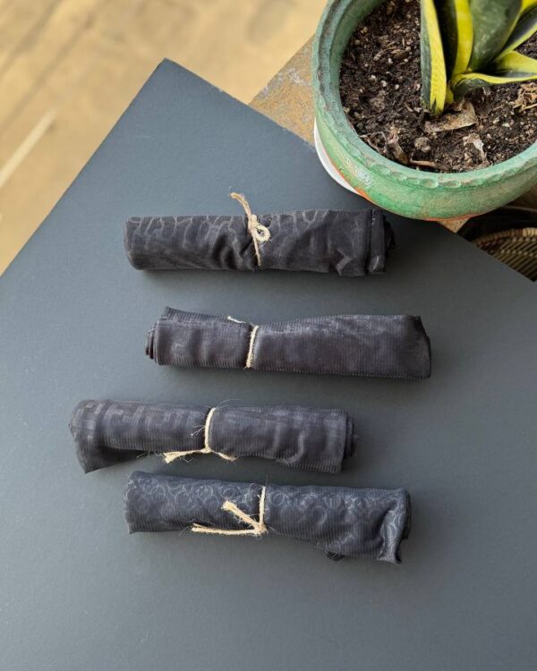 شال توری دور نواری تک مشکی عمده (جین 6 تایی کد 936)