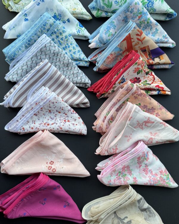 مینی اسکارف حریر دور نواری تولید نور (جین 10 تایی کد 825)