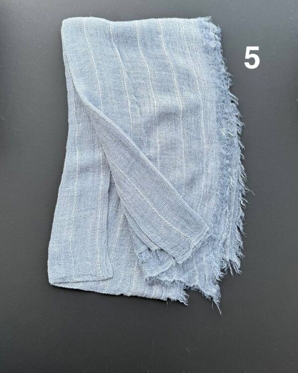 شال دور ریش نخ فلورانس خط راه راه لمه(تکفروشی کد 844)