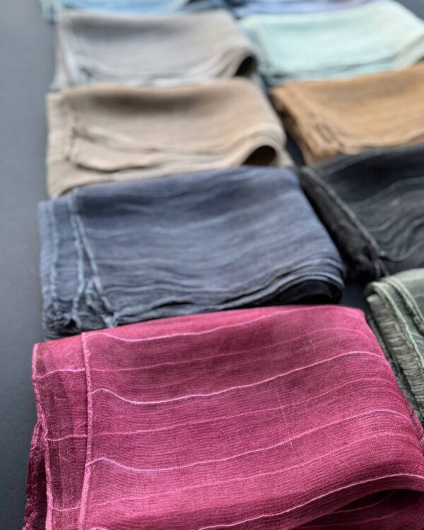 شال نخی مجلسی ویسکوز شیشه ای مزونی راه راه (جین 12 تایی کد 841)