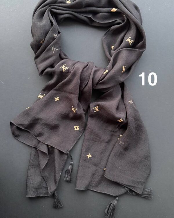 شال نخ اسلپ تک مشکی طلا کوب(تکفروشی کد 863)