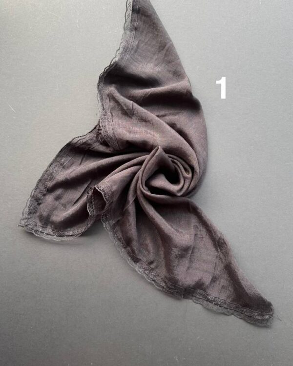 مینی اسکارف تک مشکی یه طرف تور (تکفروشی کد879)