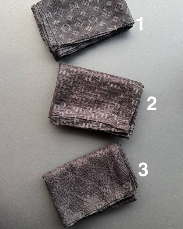 شال نخی تک مشکی توری دور زیگزاگ(جین 6 تایی کد 873)