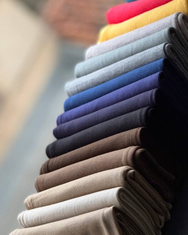 شال ریز بافت ساده تکرنگ لبه دوبل شده (تکفروشی کد 919)