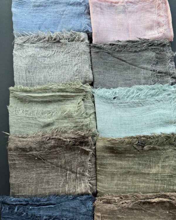 شال دور ریش نخ فلورانس پولکی سنگشور خط راه راه(تکفروشی کد 908)