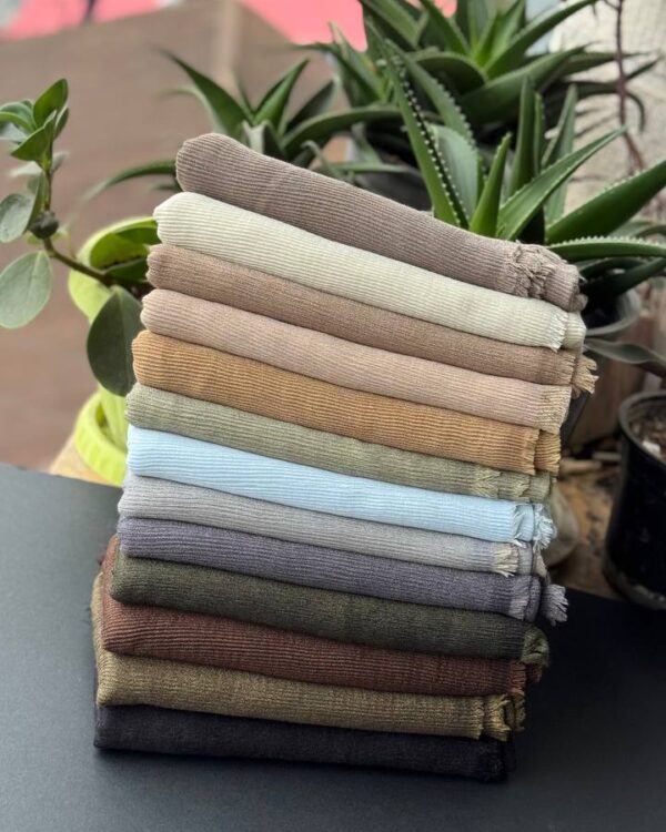 شال برشکا پلیسه نخی چهار فصل دور ریش عمده (جین 10 تایی کد 959)