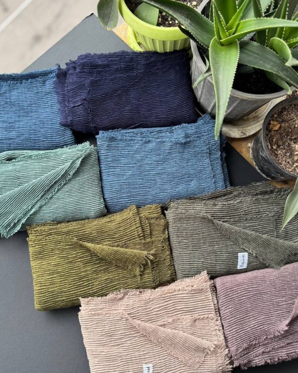 شال نخ پنبه دور ریش پلیسه سنگشور پاییزه🍁(تکفروشی کد 972)