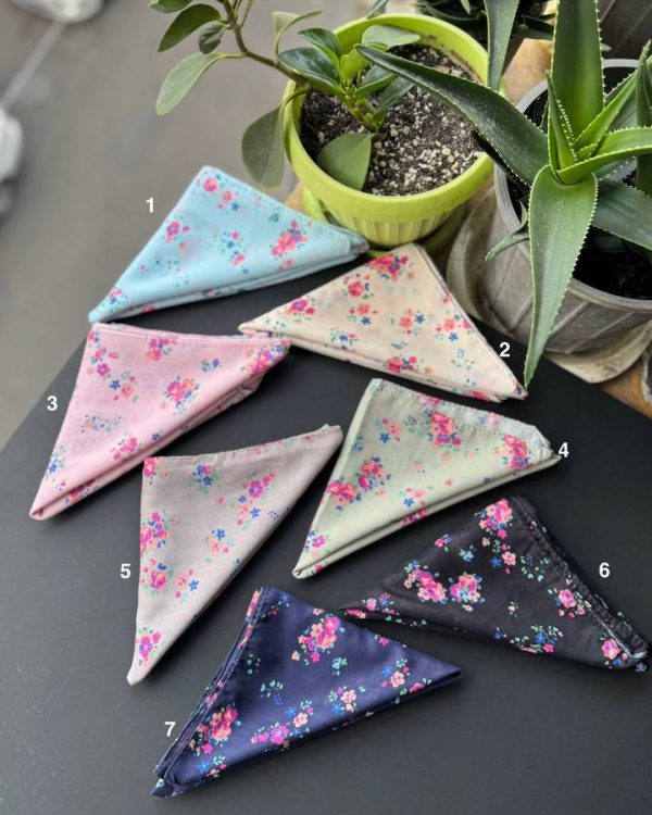 مینی اسکارف نخی گل گلی (تکفروشی کد 964)