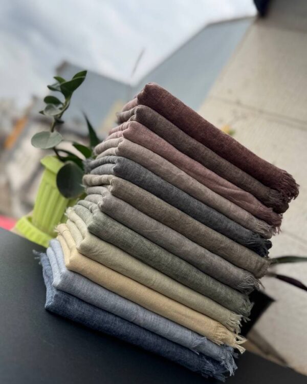 شال تمام نخ کنفی دور ریش سنگشور عمده (جین 12 تایی 956)