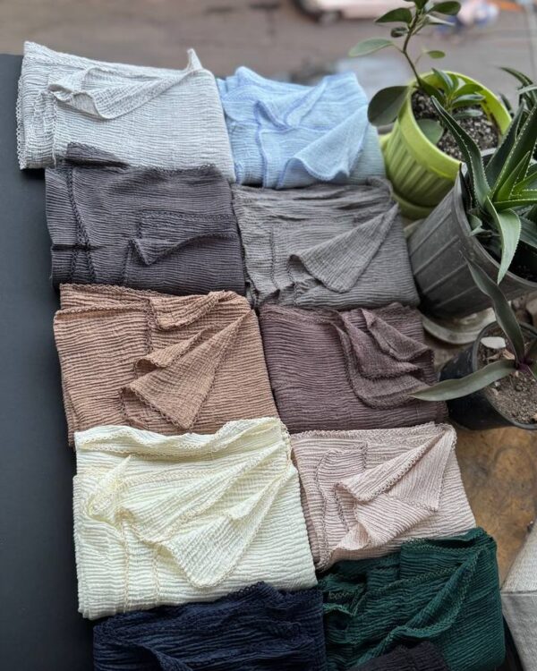 شال دندان موشی پاییزه پلیسه(تکفروشی کد 960)