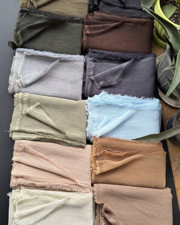 شال برشکا پلیسه نخی چهار فصل دور ریش (تکفروشی کد 958)