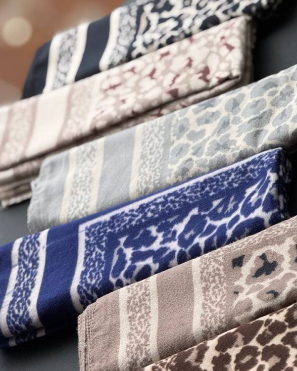 شال موهر پلنگی دور دوخت پاییزه(تکفروشی کد 998)