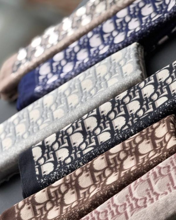 شال موهر طرح کیریستین دیور دور دوخت پاییزه(تکفروشی کد 1000)