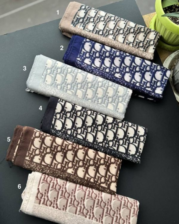 شال موهر طرح کیریستین دیور دور دوخت پاییزه عمده (جین 6 تایی کد 1001)