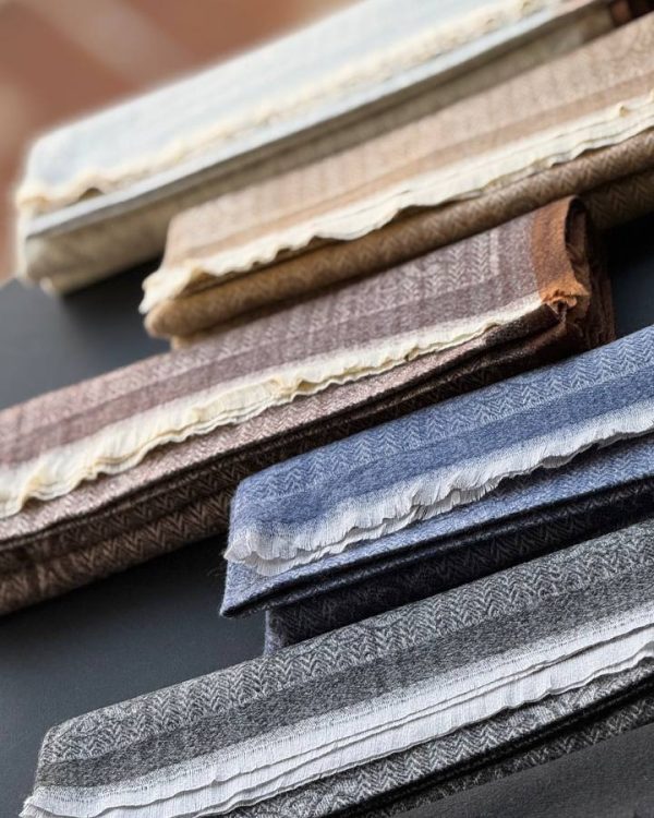 شال موهر جناقی طرح سلین دو رو نوار لمه(تکفروشی کد 1008)