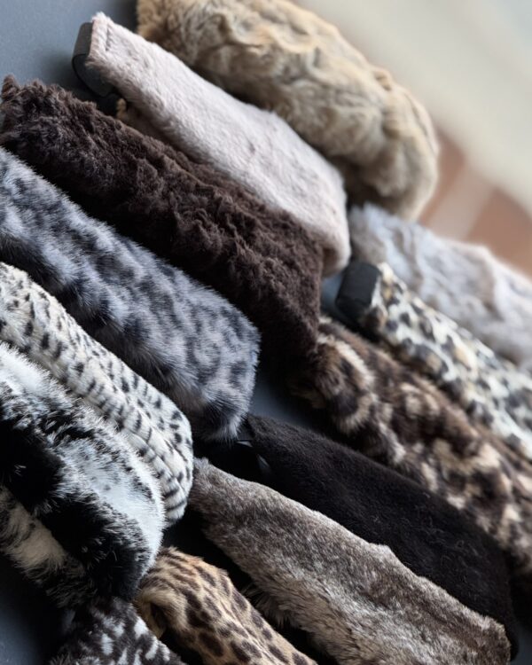 هدبند خزدار پلنگی و ساده عمده (جین 10 تایی کد 1062)