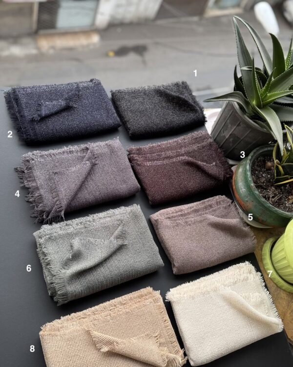 شال نخ کنف دور ریش برفکی آناهیتا بدون مارک عمده (جین 8تایی کد 1066)