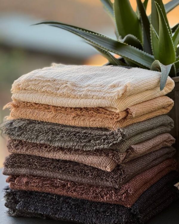 شال نخ کنف دور ریش برفکی آناهیتا عمده (جین 8 تایی کد 1041)