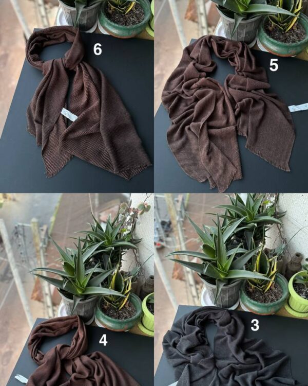 شال پلیسه موهر سنگشور پایین ریش نخ پنبه عمده(جین 10 تایی 1064)