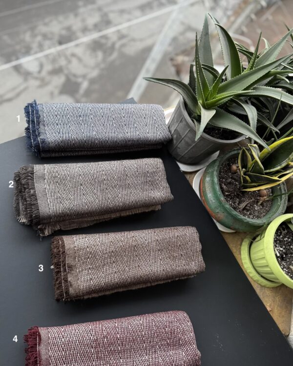 شال بافت موهر دور ریش طرح جناقی(تکفروشی کد 1076)