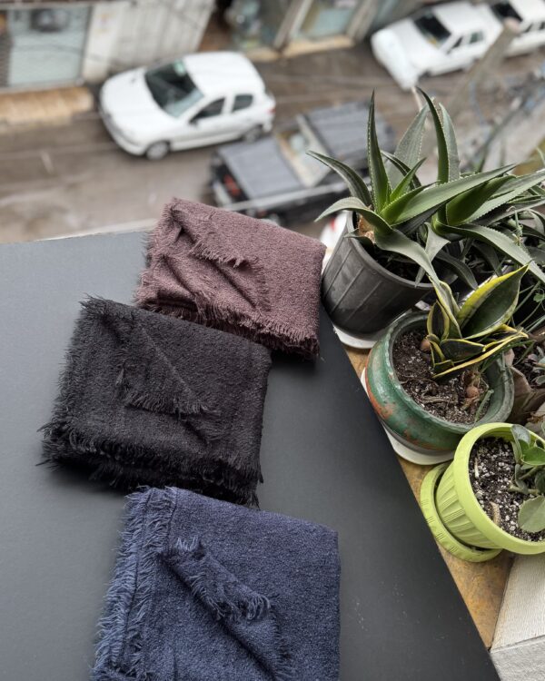 شال بوکله ساده وارداتی پاییزه دور ریش عمده( جین 6  تایی کد 1094)