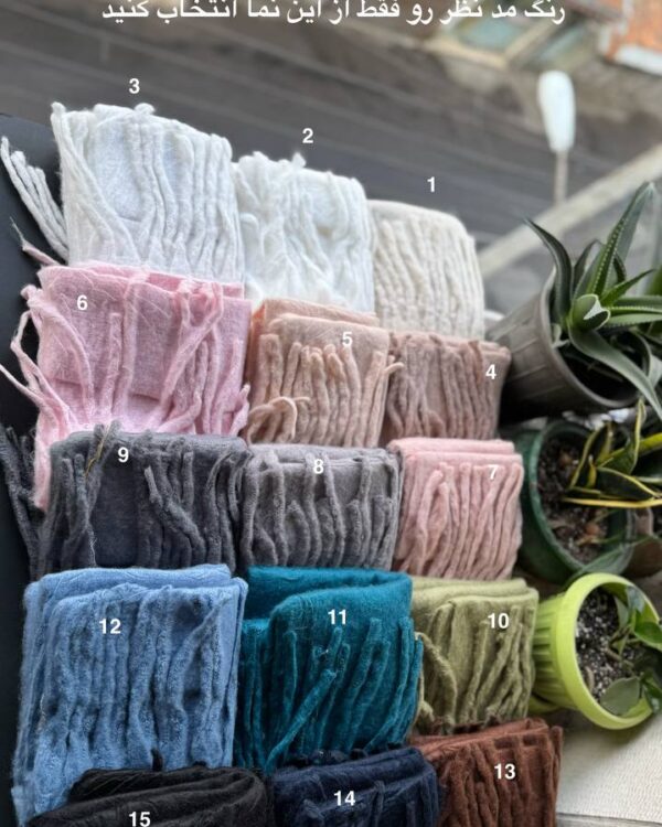 بیگ اسکارف پشمی موهر ساده تکرنگ وارداتی(تکفروشی کد 1072)