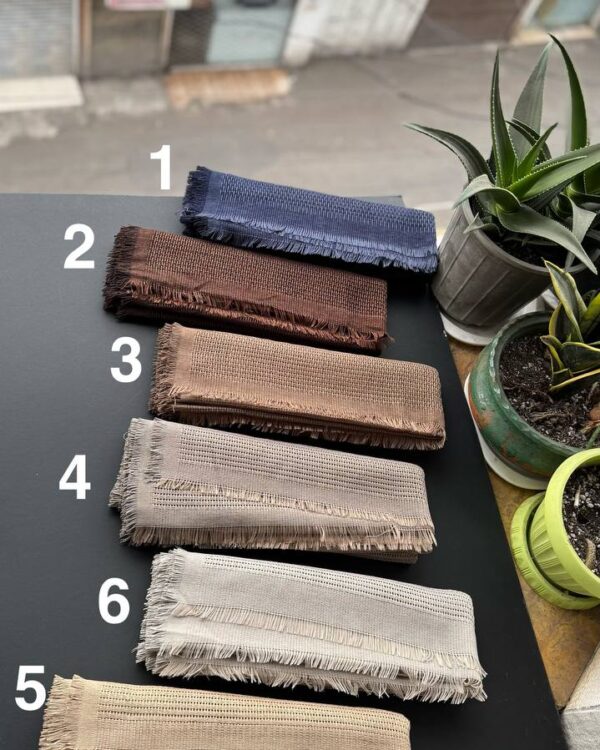 شال کنفی دور ریش بیسکوییتی(تکفروشی کد 1079)