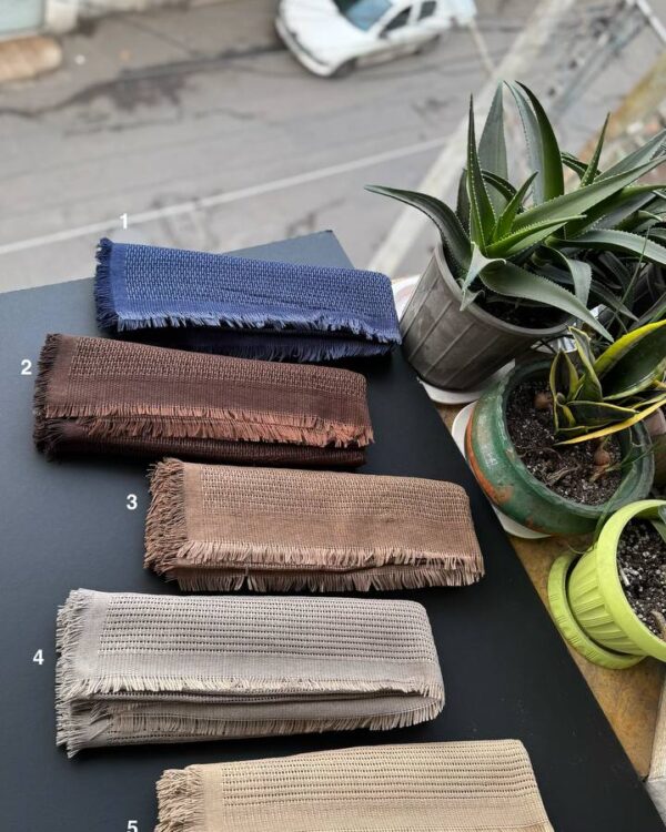 شال کنفی دور ریش بیسکوییتی(تکفروشی کد 1079)