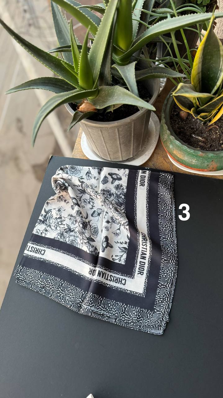 مینی اسکارف نخی پاییزه طرح dior(تکفروشی کد 1116) - Image 5