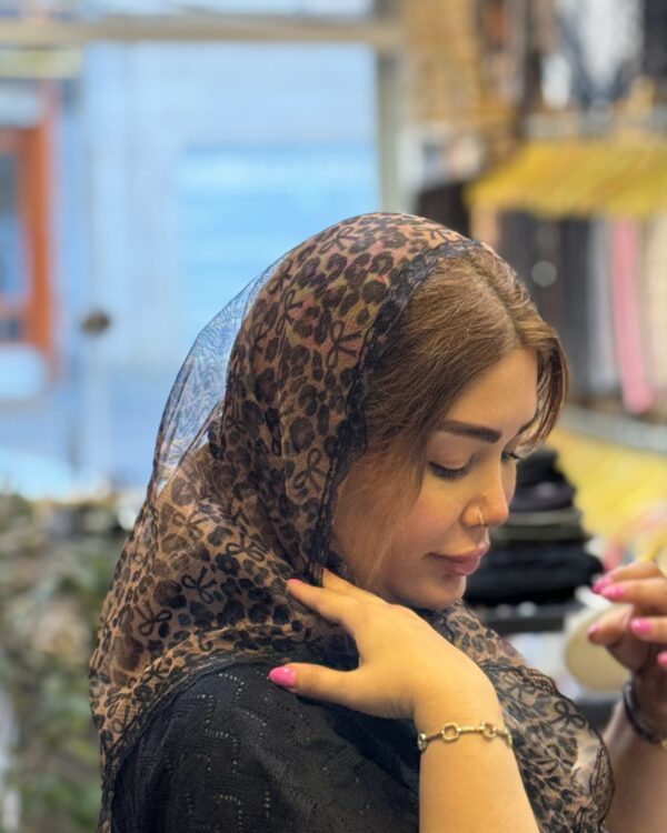 مینی سه گوش تور پلنگی دور توری (کد 1206)