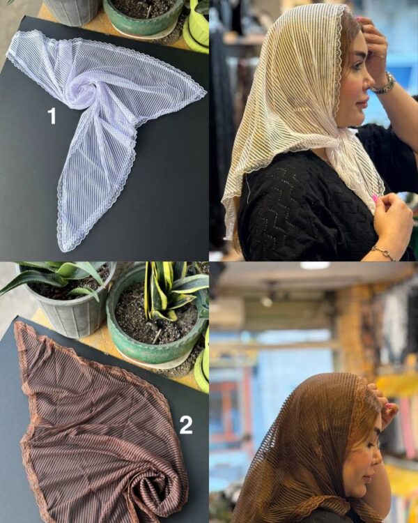 مینی سه گوش توری راه راه (تکفروشی کد 1209)